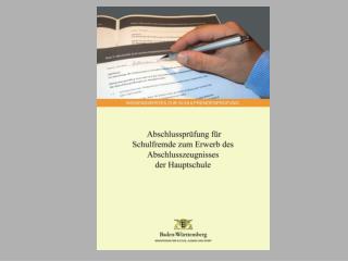 Schulfremdenprüfung 18.11.08