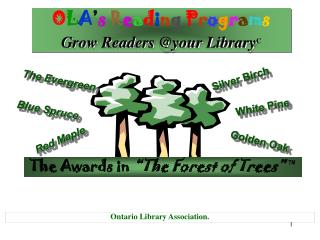 O L A ’ s R e a d i n g P r o g r a m s Grow Readers @your Library C