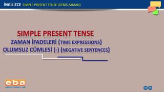 SIMPLE PRESENT TENSE ZAMAN İFADELERİ ( Tıme Expressıons )