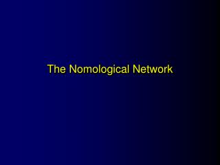 The Nomological Network