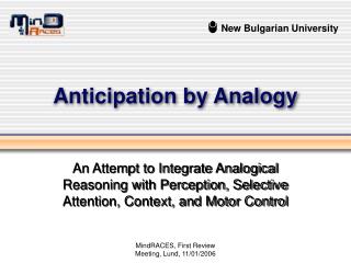 Anticipation by Analogy