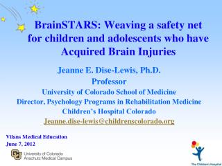 BrainSTARS: Weaving a safety net for children and adolescents who have Acquired Brain Injuries