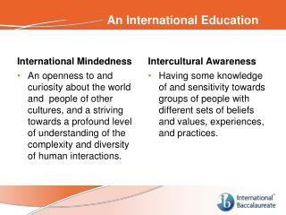 An International Education