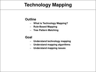 Technology Mapping