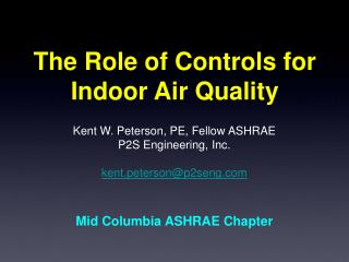 The Role of Controls for Indoor Air Quality