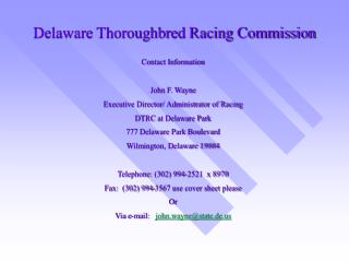 Delaware Thoroughbred Racing Commission