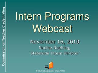 Intern Programs Webcast