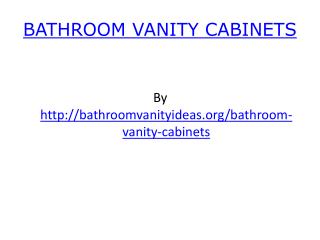 Bathroom Vanity Cabinets