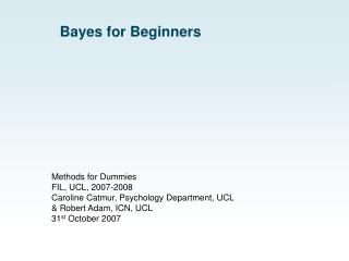 Bayes for Beginners