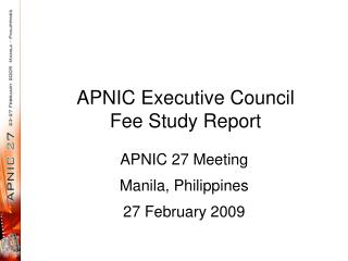 APNIC Executive Council Fee Study Report