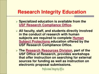 Research Integrity Education