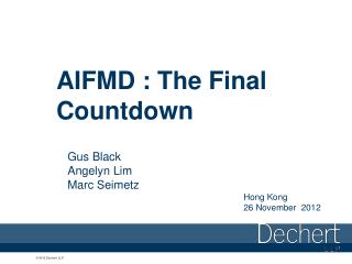 AIFMD : The Final Countdown