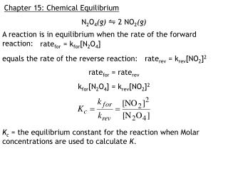 Chapter 15: Chemical Equilibrium