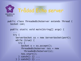 Trådad Echo server