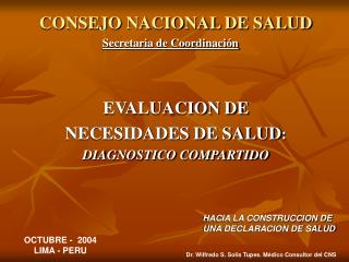 CONSEJO NACIONAL DE SALUD