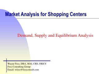 Market Analysis for Shopping Centers