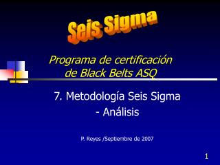 Programa de certificación de Black Belts ASQ