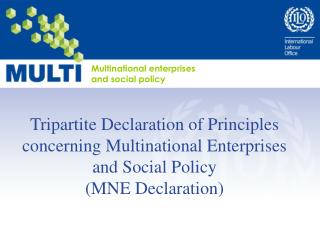 Multinational enterprises and social policy