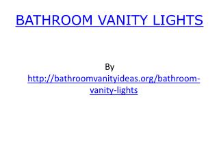 Bathroom Vanity Lights