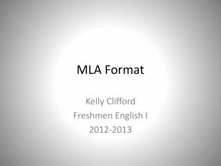 MLA Format