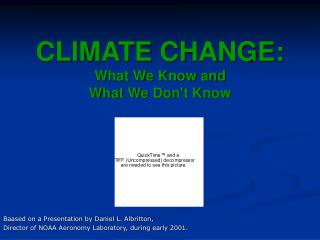 CLIMATE CHANGE: What We Know and What We Don't Know