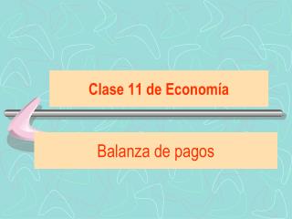 Clase 11 de Economía