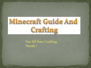 Minecraft Guide And Crafting