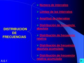 DISTRIBUCION DE FRECUENCIAS