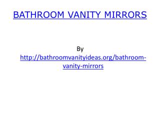 Bathroom Vanity Mirrors