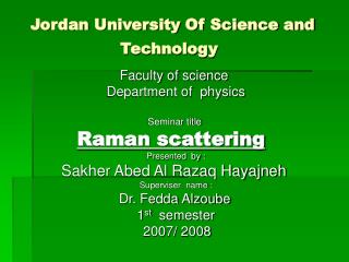 Jordan University Of Science and Technology