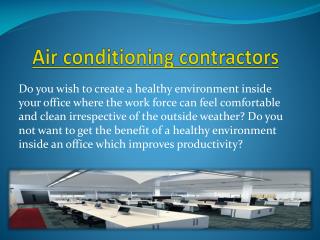Air conditioning contractors