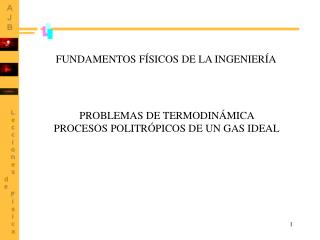 PROBLEMAS DE TERMODINÁMICA PROCESOS POLITRÓPICOS DE UN GAS IDEAL