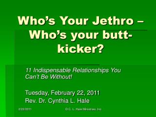 Who’s Your Jethro – Who’s your butt-kicker?