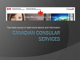 Canadian Consular Services