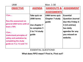 LNW Mon. 1-30