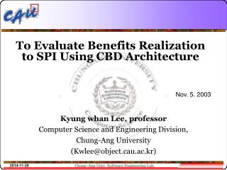 To Evaluate Benefits Realization to SPI Using CBD Architecture