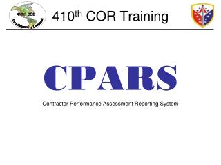 410 th COR Training