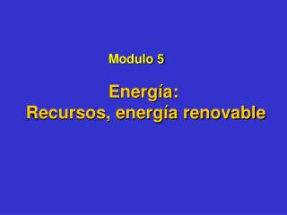 Modulo 5