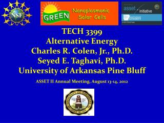 TECH 3399 Alternative Energy Charles R. Colen, Jr., Ph.D. Seyed E. Taghavi, Ph.D.