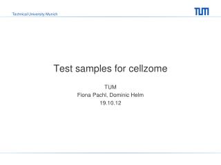 Test samples for cellzome