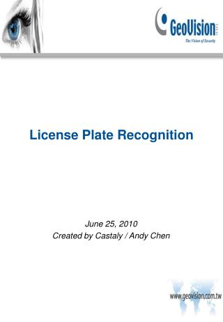 License Plate Recognition