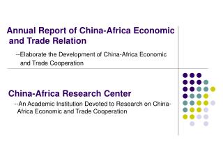 China-Africa Research Center