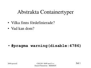 Abstrakta Containertyper