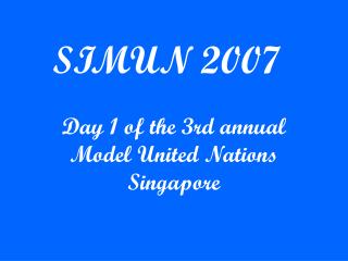 SIMUN 2007