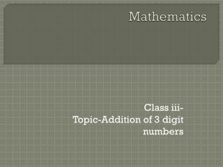 Mathematics