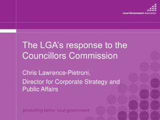 The LGA’s response to the Councillors Commission