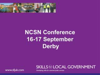 NCSN Conference 16-17 September Derby