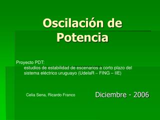 Oscilación de Potencia