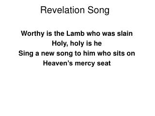 Revelation Song