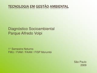 Tecnologia em Gestão Ambiental